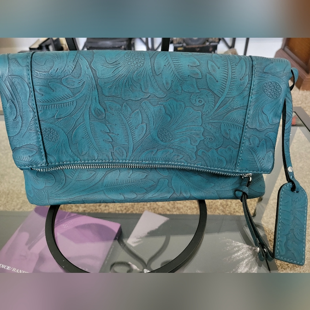 Dark Teal Clutch/Crossbody Purse